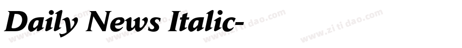 Daily News Italic字体转换